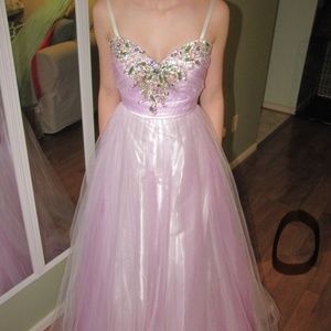 Tiffany Lilac Ballgown size 0 NWT